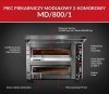 Piec piekarniczy modułowy 2-komorowy | elektryczny | 15 kW | 400V | 1260x1020x1850 | MD/800/1